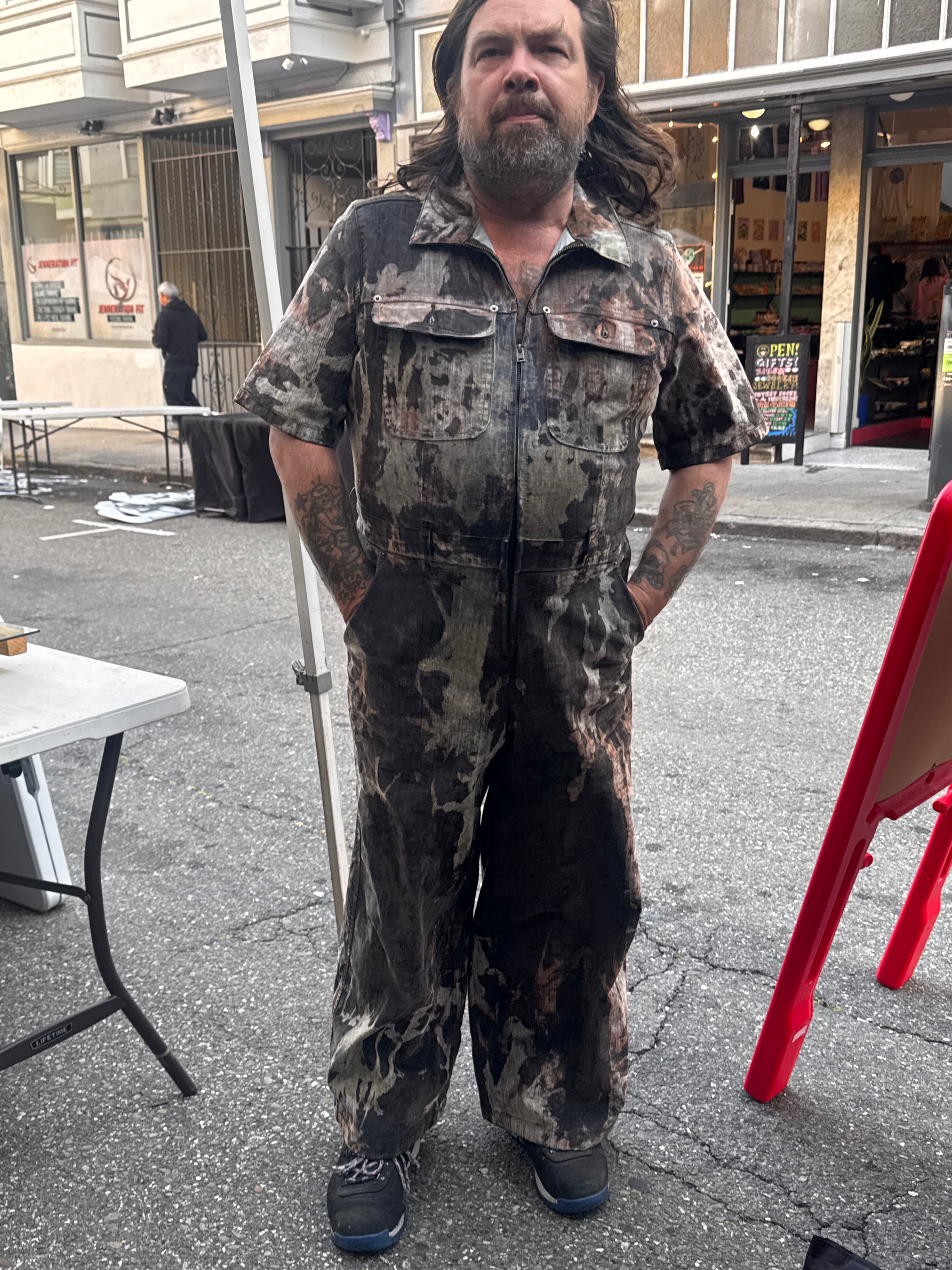 The Signature Onesie — Mushroom Acid Washed · One of a Kind