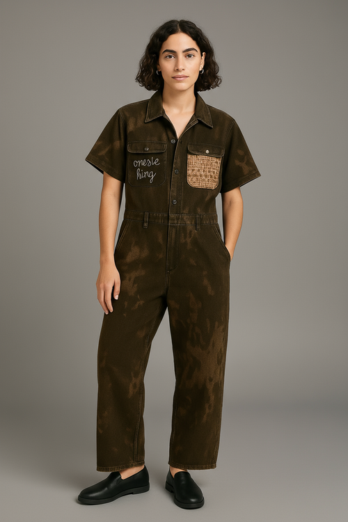 Acid-Washed Mushroom Signature Onesie